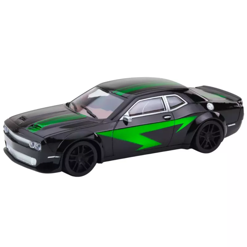 LEAN TOYS Carro desportivo com tração, carroçaria brilhante, preto verde 1:14 RC Lamborghini Sian FKP 37