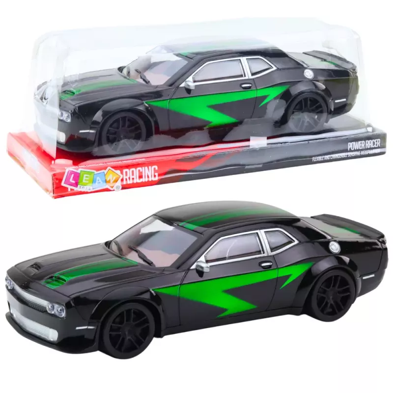 LEAN TOYS Carro desportivo com tração, carroçaria brilhante, preto verde 1:14 RC Lamborghini Sian FKP 37