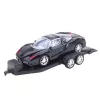 LEAN TOYS Conjunto carro todo-o-terreno, reboque vermelho, carro desportivo preto 59 cm