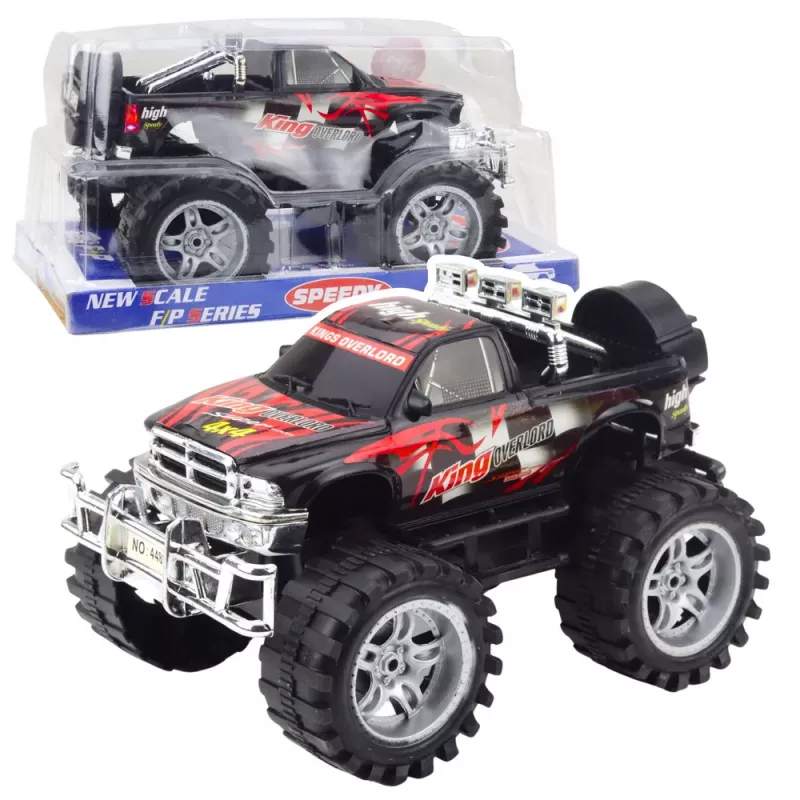 LEAN TOYS Veículo todo-o-terreno King com tração traseira vermelho e preto 27 cm