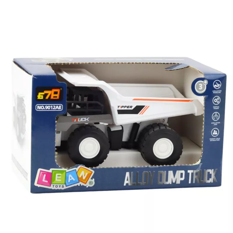 LEAN TOYS Camião basculante de construção com peças metálicas e tração branco