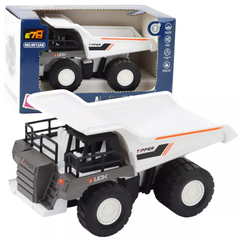 LEAN TOYS Camião basculante de construção com peças metálicas e tração branco