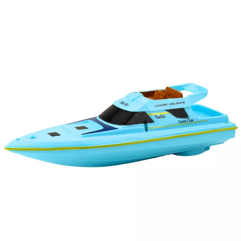 LEAN TOYS Barco a motor iate flutuante a pilhas azul