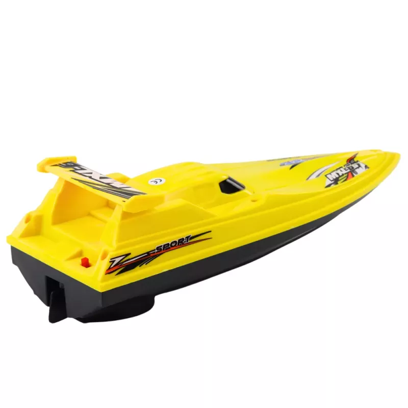 LEAN TOYS Barco a motor iate flutuante a pilhas amarelo