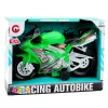 LEAN TOYS Mota de corrida Racer com tração, luzes e sons verde