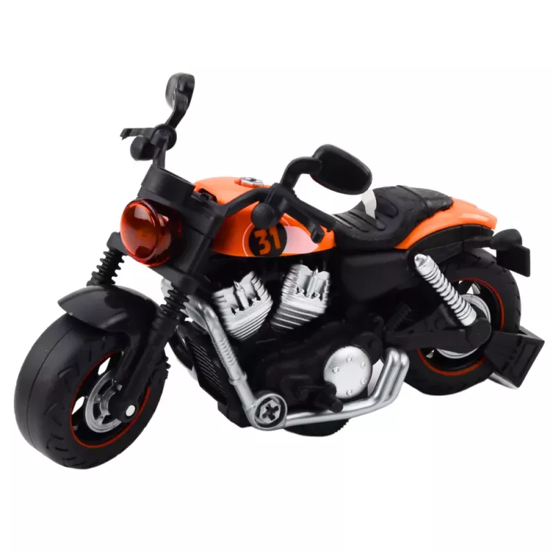 LEAN TOYS Mota DIY com torção e desaperto, luzes e sons laranja