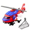 LEAN TOYS Helicóptero de salvamento com maca, gancho, guincho, tração, luzes, sons, mix