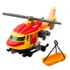 LEAN TOYS Helicóptero de salvamento com maca, gancho, guincho, tração, luzes, sons, mix