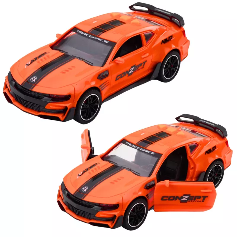 LEAN TOYS Carro desportivo Lazer 1:14 veículo RC com portas que abrem, luzes e sons
