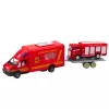 LEAN TOYS Conjunto de carros de bombeiros vermelho