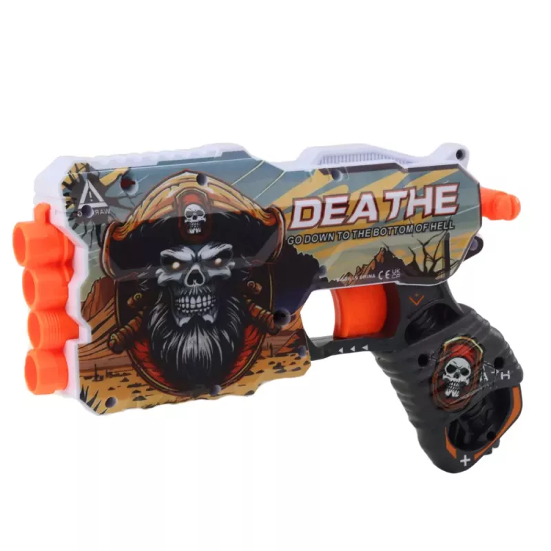 LEAN TOYS Carregador para pistola de dardos de espuma pirata para 4 dardos 12 unid.