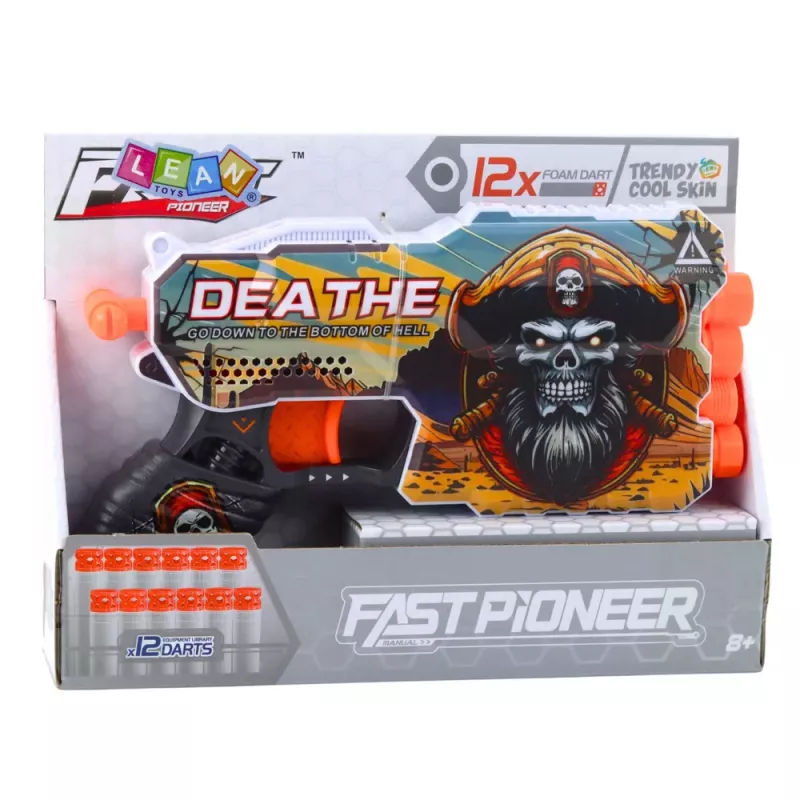 LEAN TOYS Carregador para pistola de dardos de espuma pirata para 4 dardos 12 unid.