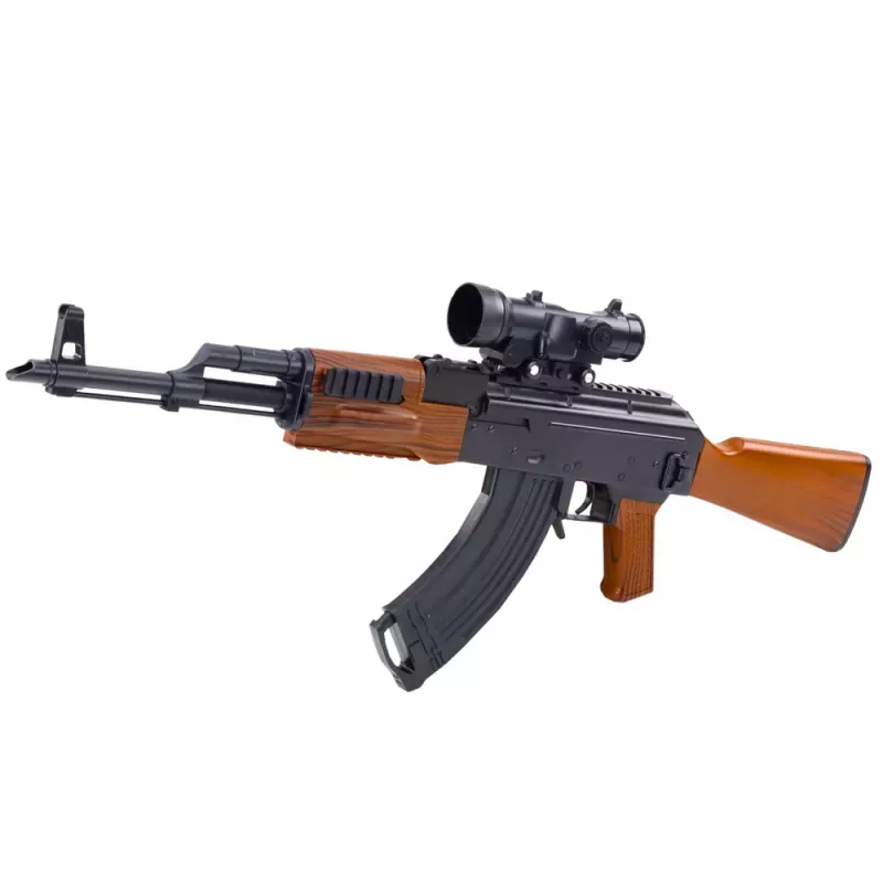 LEAN TOYS Espingarda AK para bolas de água hidrogel mira acessórios óculos 96 cm