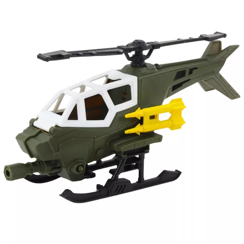 LEAN TOYS Conjunto militar: helicóptero militar, figura de soldado