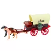 LEAN TOYS Conjunto cowboy figuras carroça do oeste cavalos palmeiras cowboy