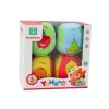 LEAN TOYS Conjunto de bolas macias para bebés frutas coloridas 4 unid.