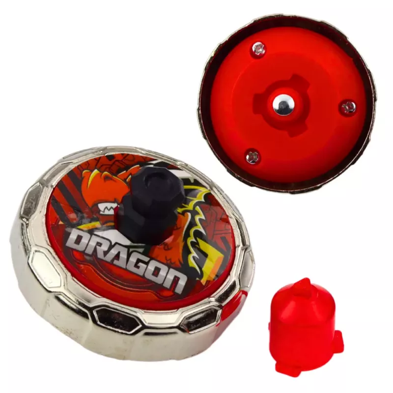 LEAN TOYS Conjunto lançador de disco voador pião dragão vermelho