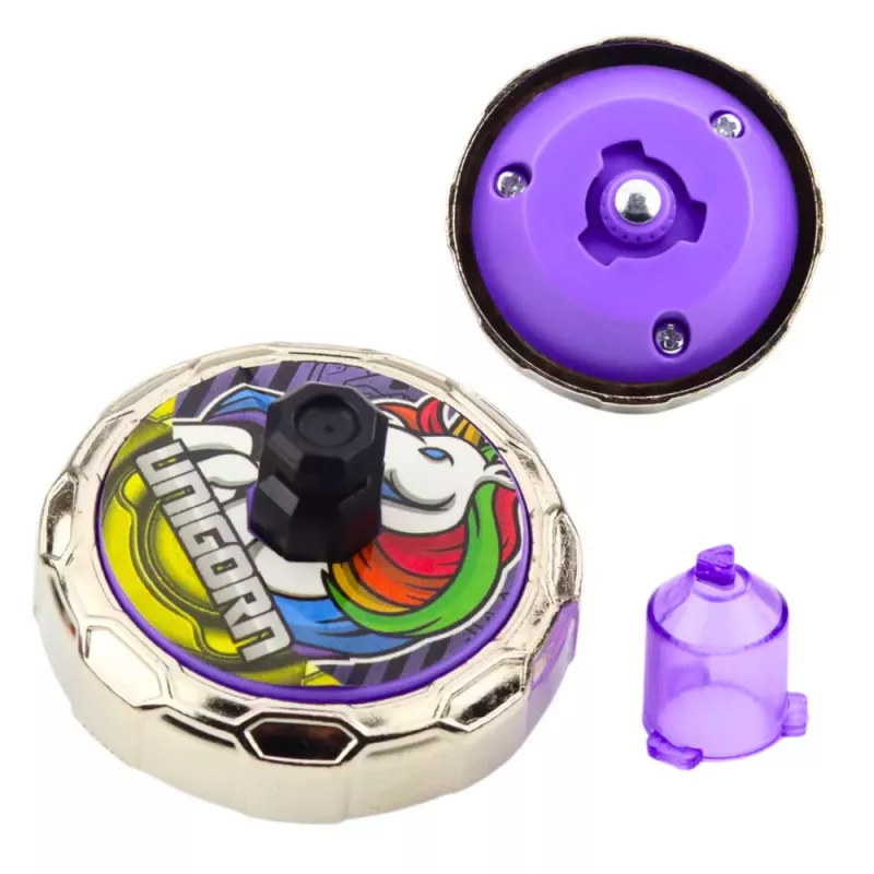 LEAN TOYS Conjunto lançador de disco voador pião unicórnio roxo