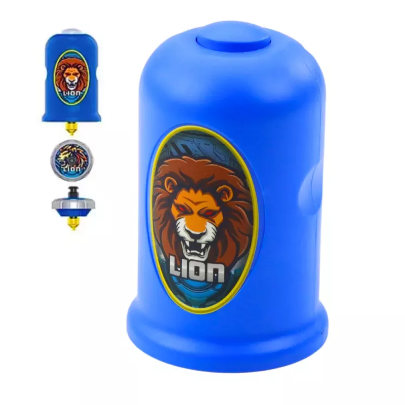 LEAN TOYS Conjunto lançador de disco voador pião leão azul