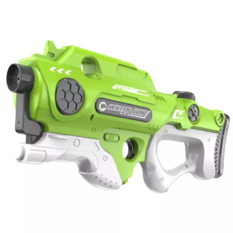 LEAN TOYS Pistola de água automática elétrica estilo espingarda - verde