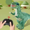 LEAN TOYS Grande dinossauro insuflável telecomandado RC verde 130 x 190 cm
