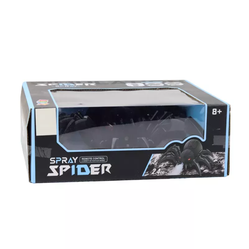 Aranha telecomandada LEAN TOYS Black Widow com efeito de fumo