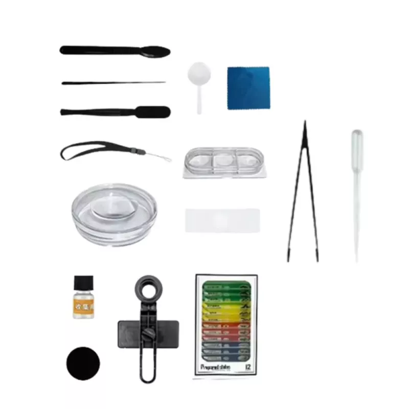 LEAN TOYS Microscópio educativo portátil para crianças 2 em 1 60X/180X acessórios