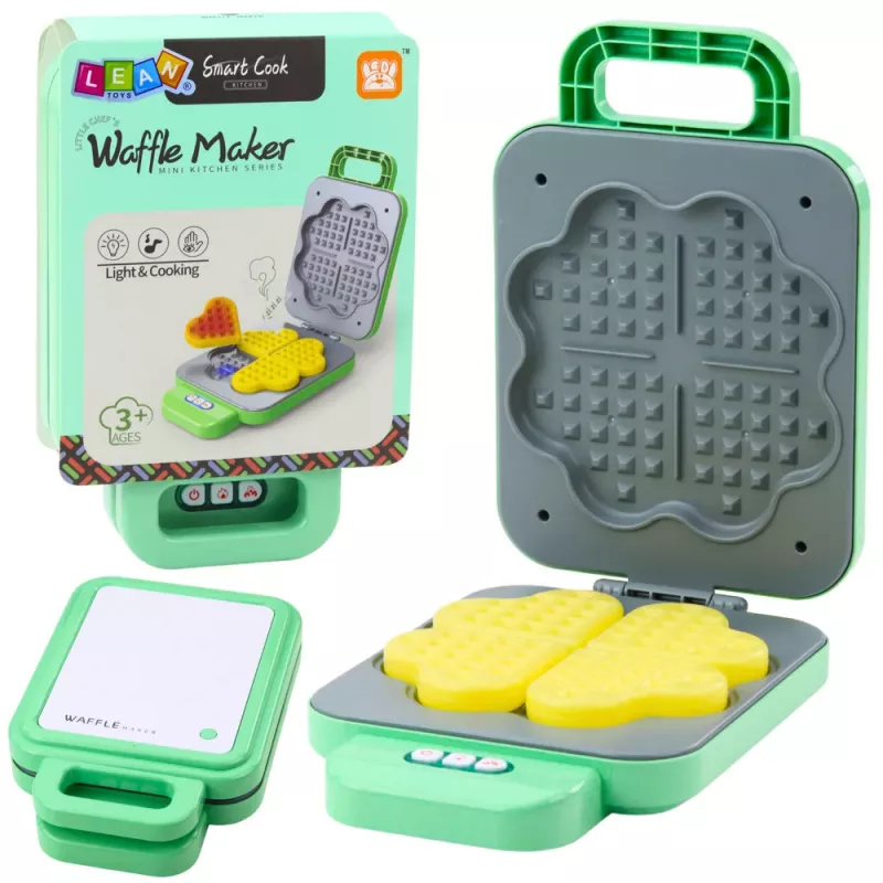 LEAN TOYS Gofre para Crianças, a pilhas, luz, verde