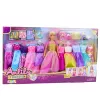 LEAN TOYS Grande Conjunto de Moda Anlily Collection Boneca Vestidos Acessórios 24 unid.
