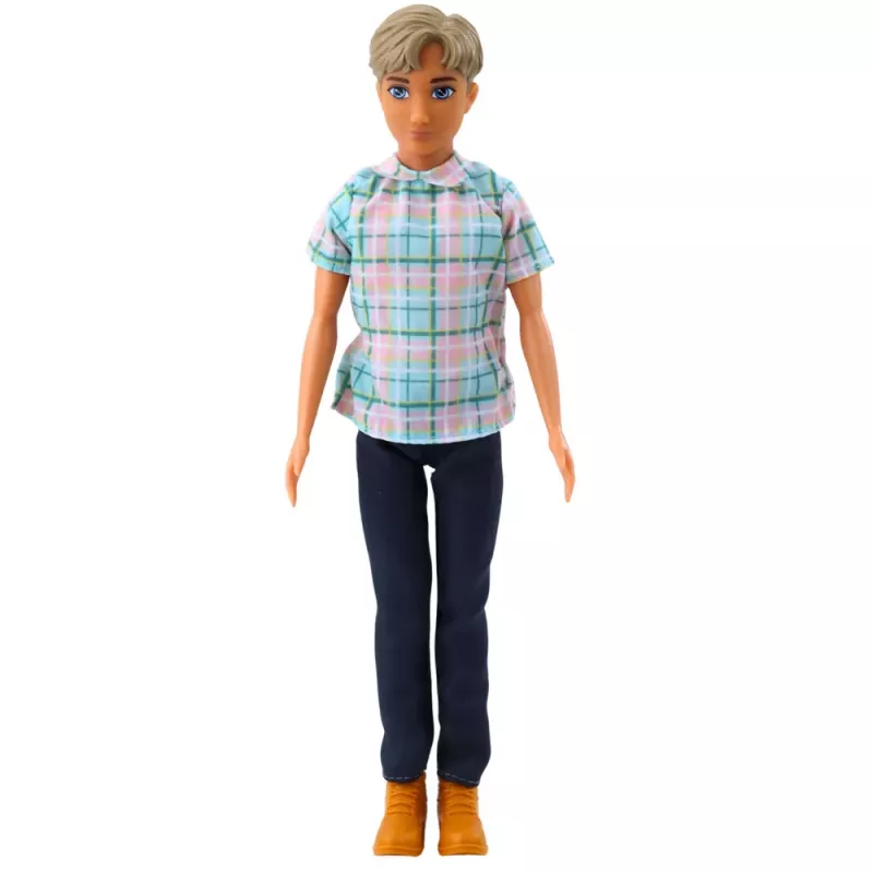 LEAN TOYS Boneca Anlily Rapaz com Acessórios, Mala, Pau de Selfie, Óculos e Garrafa