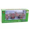 LEAN TOYS Trator de metal com atrelado vermelho 1:18
