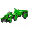 LEAN TOYS Trator de metal com atrelado verde 1:18