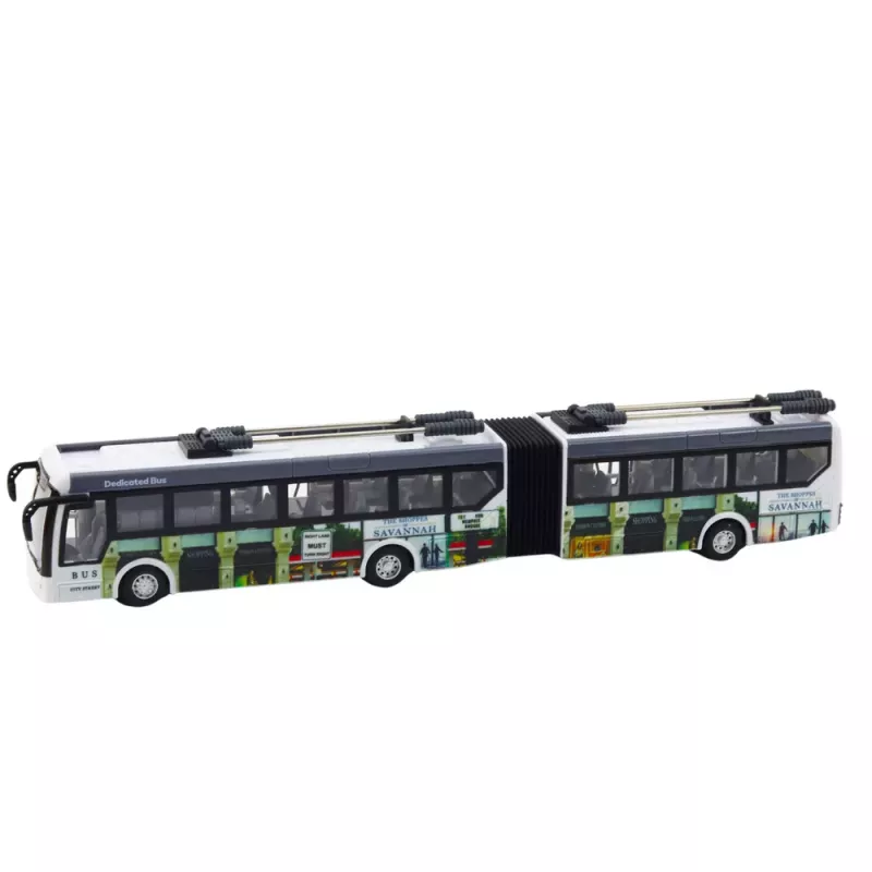 LEAN TOYS Troleicarro urbano com controlo remoto RC luzes transporte público