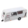 LEAN TOYS Conjunto de carro autocaravana todo-o-terreno metal tração luzes sons branco 1:32