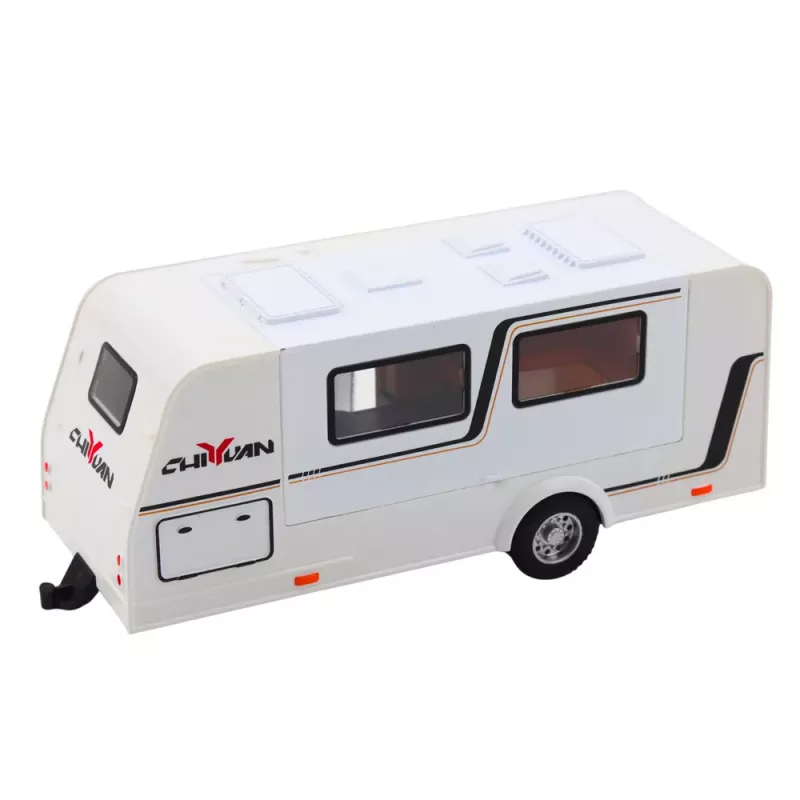 LEAN TOYS Conjunto de carro autocaravana todo-o-terreno metal tração luzes sons vermelho 1:32