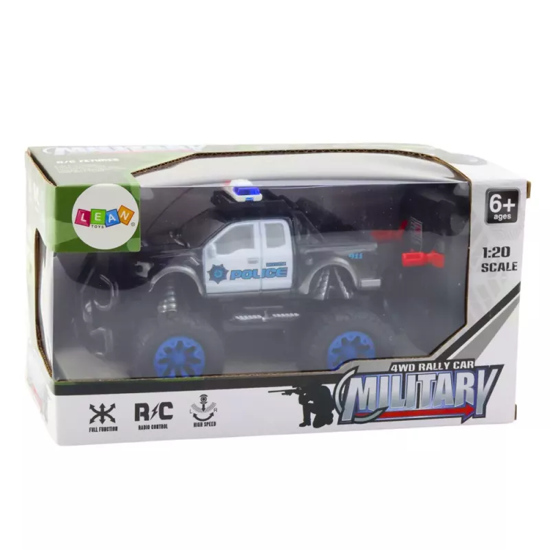 LEAN TOYS Carro de polícia todo-o-terreno com controlo remoto RC 1:20