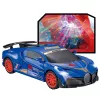 LEAN TOYS Carro desportivo sensor de obstáculos bola LED rotação 360° luzes som azul