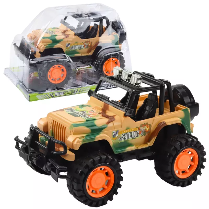 LEAN TOYS Veículo militar todo-o-terreno grande bege