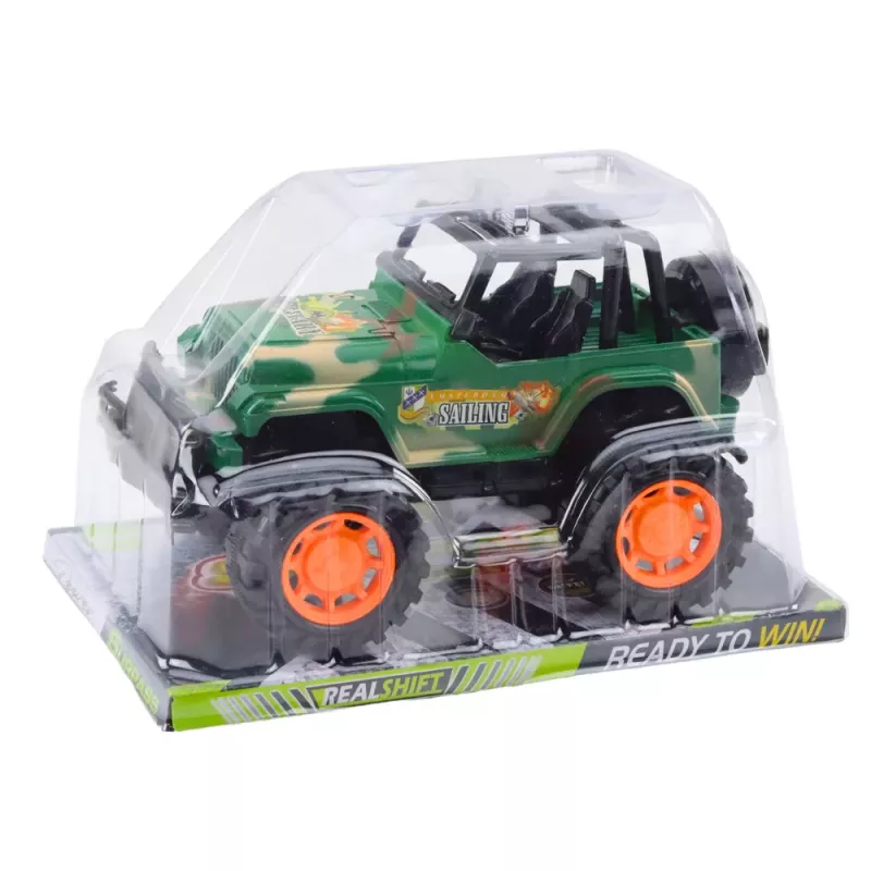 LEAN TOYS Veículo militar todo-o-terreno grande verde