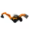LEAN TOYS Retroescavadora grande veículo agrícola de obra móvel amarelo