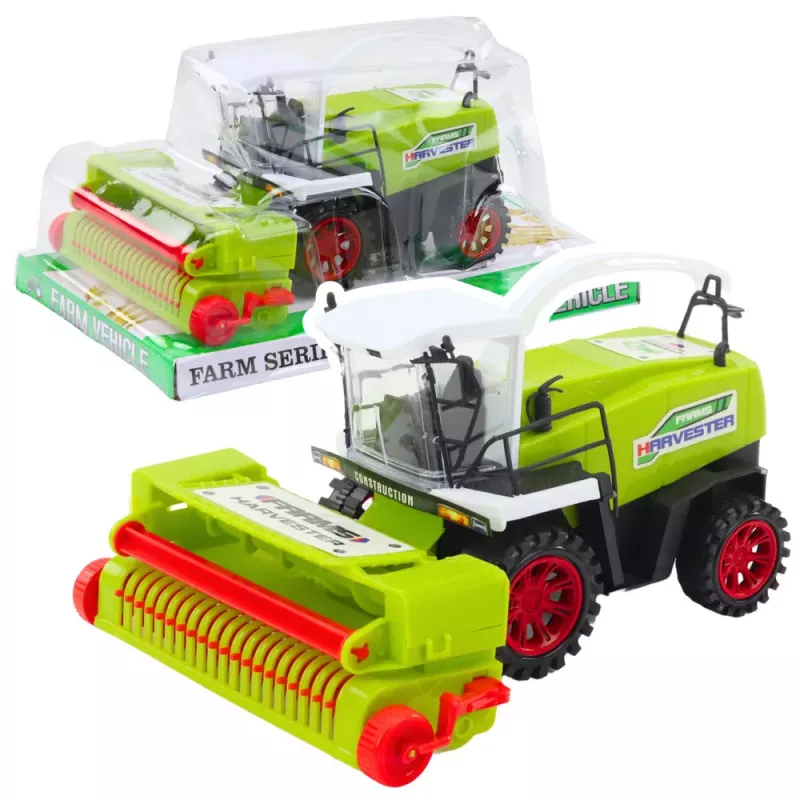 LEAN TOYS Ceifeira-Debulhadora de Brincar Móvel com Acionamento Verde