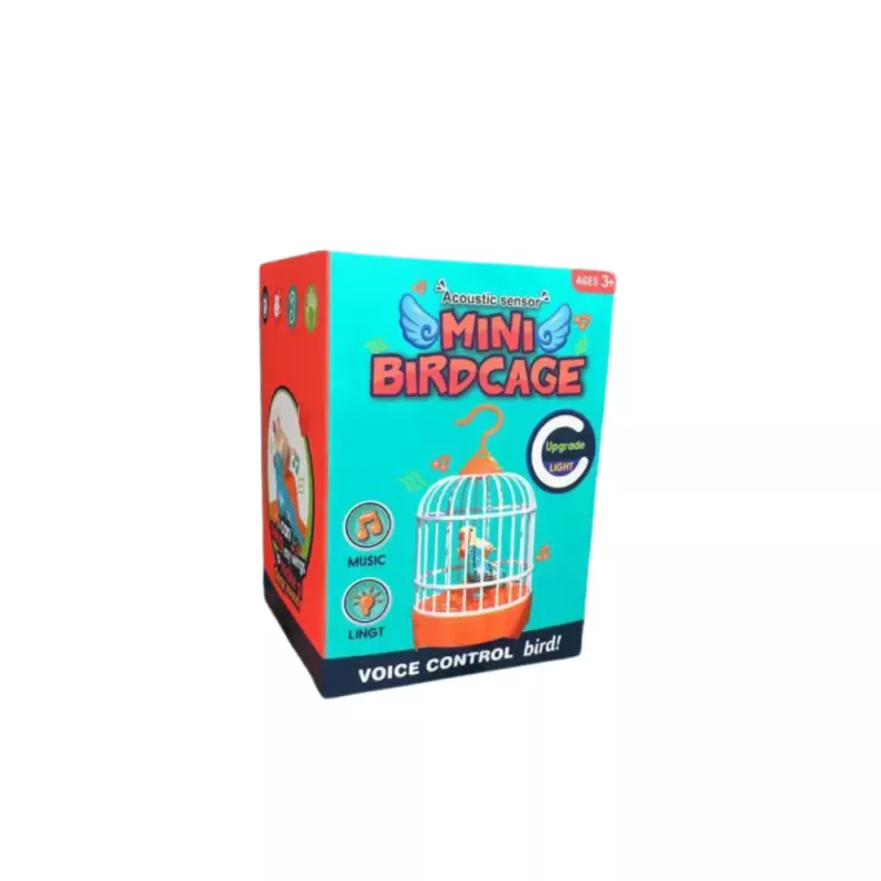 LEAN TOYS Gaiola de Pássaro a Pilhas com Luzes e Sons - Azul
