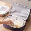 LEAN Lancheira Térmica Isotérmica com Alça Ajustável Roxa 27cm