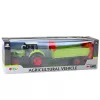 LEAN TOYS Trator com atrelado, tração por fricção, capô, portas, verde