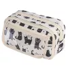 LEAN Estojo Escolar Conjunto Gatos pretos branco 21cm