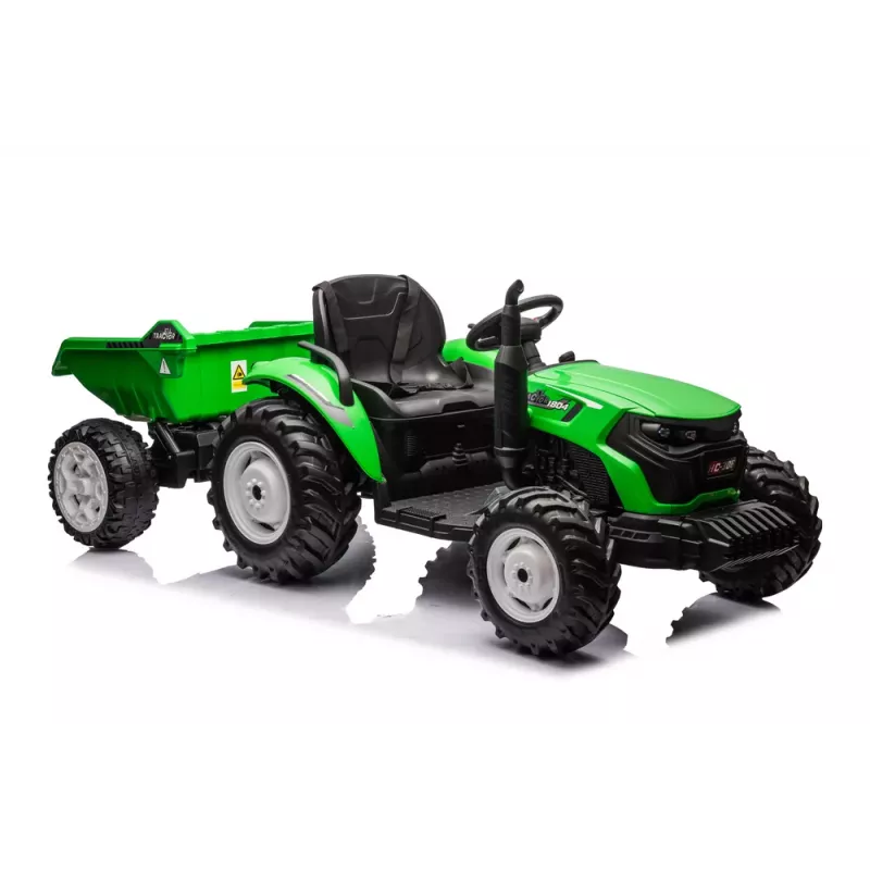 LEAN CARS HC-306 Trator a Bateria com Atrelado verde-claro 24V