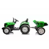 LEAN CARS HC-306 Trator a Bateria com Atrelado verde-claro 24V