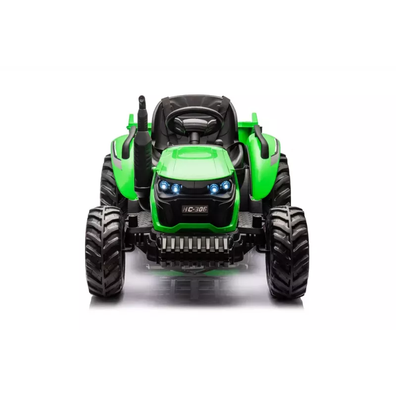 LEAN CARS HC-306 Trator a Bateria com Atrelado verde-claro 24V