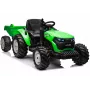 LEAN CARS HC-306 Trator a Bateria com Atrelado verde-claro 24V