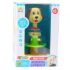 LEAN TOYS Pião Interativo para Bebés - Motivo Cão com Bolas Coloridas, Música e Luzes Intermitentes